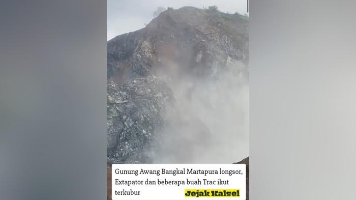Beredar Informasi Bukit di Awang Bangkal Banjar Longsor, Truk dan Alat Berat Tertimbun, Ini Faktanya