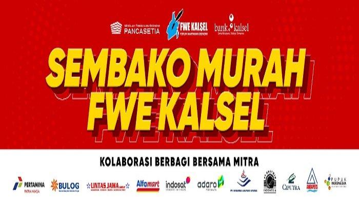 Gandeng Bank Kalsel dan STIE Pancasetia, FWE Kalsel Kembali Gelar Sembako Murah