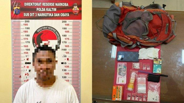 Anggota Reserse Narkoba Polda Kaltim Geledah Rumah Pengedar Narkoba, 9 Poket Sabu-sabu Disita