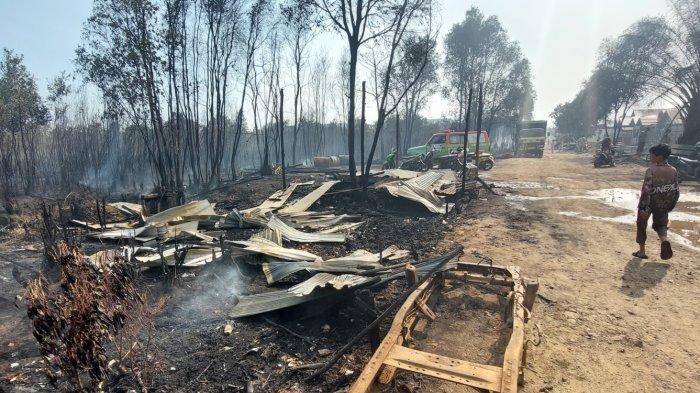 Karhutla Sambar Permukiman, Rumah Pengantin Baru di Liang Anggang Banjarbaru Rata dengan Tanah