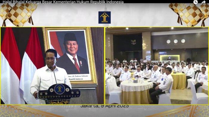 Menkum Tekankan Transformasi Digital dan Apresiasi ASN Berprestasi dalam Momen Halal Bihalal