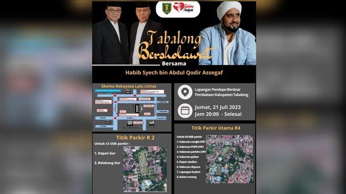Tabalong Bershalawat Bersama Habib Syech Malam Ini, Sejumlah Lokasi Parkir Disiapkan