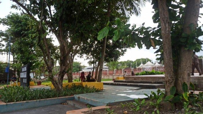 Suasana Taman Karindangan di Banjarmasin.