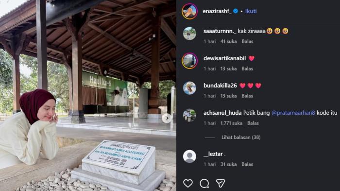 Tangkapan layar postingan Nadzira Shafa