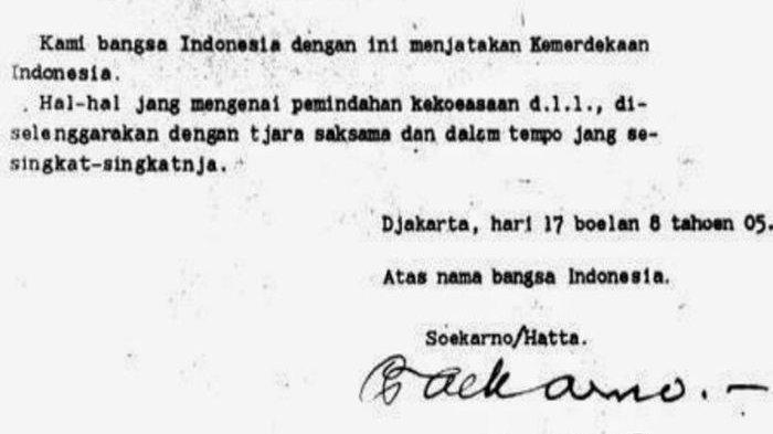 Teks Proklamasi Kemerdekaan Indonesia 17 Agustus 1945 Dilengkapi dengan Sejarahnya, Sangat Penting
