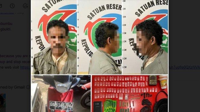 Ditangkap Saat di Jalan Raya Batulicin, Petugas Temukan Total 73 Paket Sabu Siap Edar