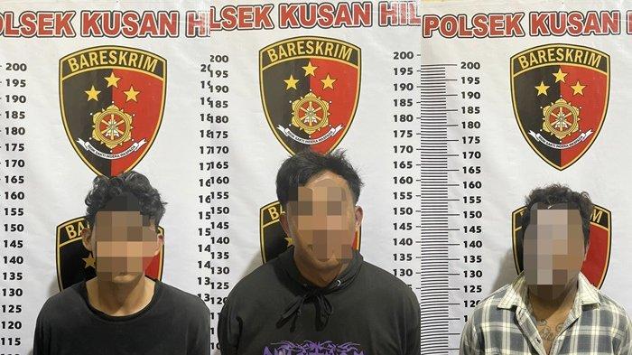 Gondol Jupiter MX 150 King di Lapangan 17 Februari Tanbu, Tiga Pencuri Motor Diringkus Polisi