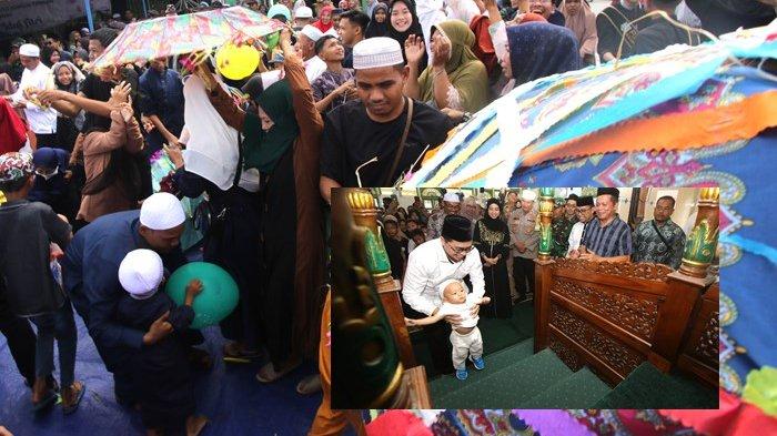 Jadi Tradisi Lebaran Warga di HST Kalsel, Begini Meriahnya Prosesi Batumbang Apam di Desa Pajukungan