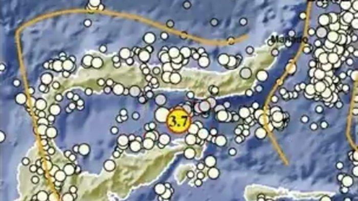 Gempa di Kawasan Barat Daya Bone Bolango Gorontalo, Kekuatan Goyangannya Magnitudo 3,7