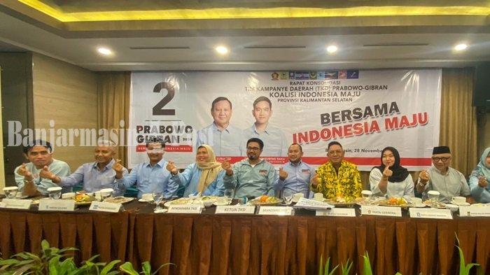 Ingin Hattrick, TKD Prabowo-Gibran Target Suara di Kalsel Minimal 51 Persen