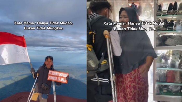 Viral Pendaki Difabel Berhasil Taklukan Medan Gunung Kerinci, Ucapan Sang Ibu Jadi Pemicu