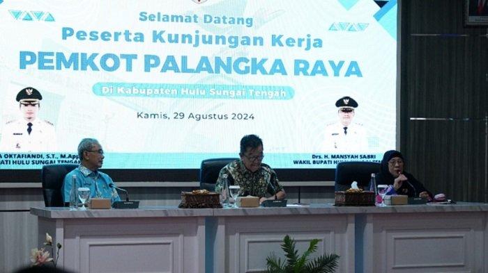 Pemkot Palangka Raya Kunjungan ke HST, Bahas Kerjasama Perdagangan Komoditi Pangan dan Pertanian