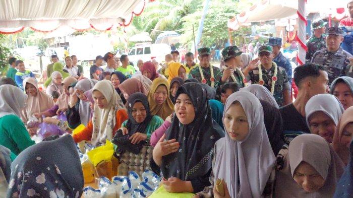 Ada Pasar Murah di Lokasi TMMD Ke-121 Kodim 1008/Tabalong, Warga Langsung Antusias