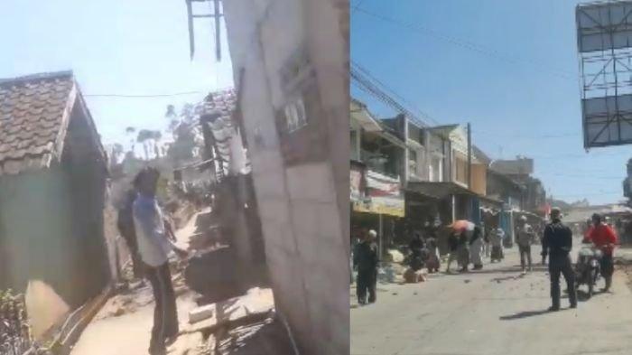 Viral Penampakan Warga Kabupaten Bandung Panik Rumah Runtuh, Berhamburan Bawa Anak ke Tempat Aman