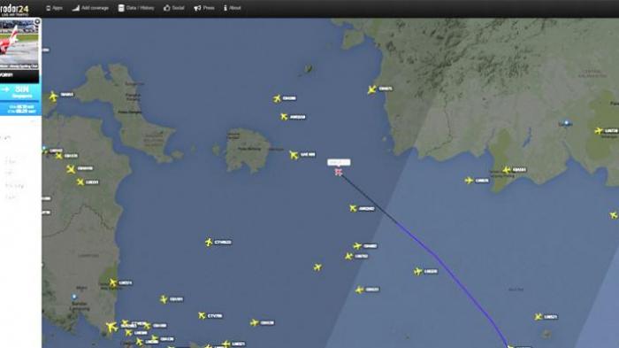 Ini Gambar Layar Radar ATC untuk Posisi Terakhir AirAsia QZ8501