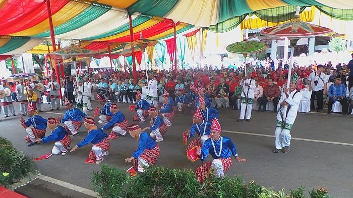 Atraksi Sinoman Hadrah Awali Pesta Rakyat HUT ke-490 Kota Banjarmasin