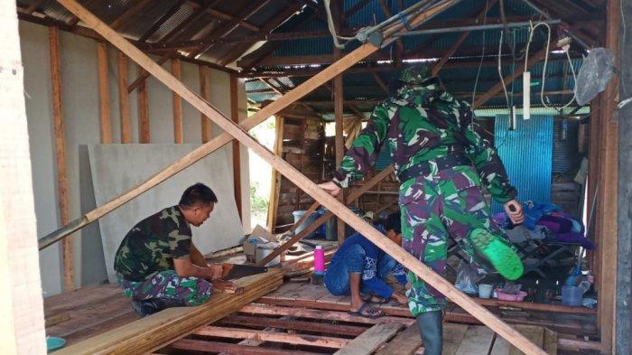 Jumlah Rumah Warga Terdampak Puting Beliung yang Sudah Diperbaiki TNI-Pemkab Banjar Terus Bertambah