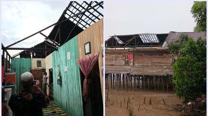 Diterjang Angin Puting, Tiga Rumah Rusak di Desa Sei Tatas Kapuas, Begini Kondisi Pasca Kejadian