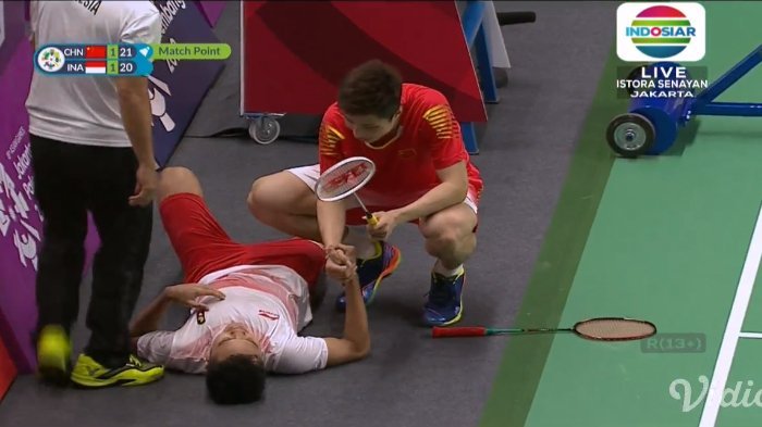 Ini yang Dilakukan Shin Yuqi Pada Anthony Ginting Hingga Jadi Sorotan Dunia di Asian Games 2018