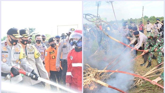 Simulasi Penangulangan Karhutla di Banjarbaru, Wakapolda : Terlibat Karhutla Akan Diproses