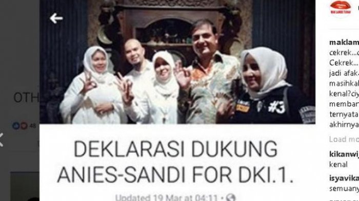 Lagi, Beredar Foto Asma Dewi yang Dikaitkan dengan Prabowo dan Anies-Sandi - asma-dewi-dan-ahmad-dhani_20170914_223332.jpg