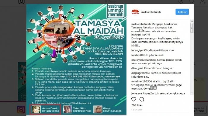 Ibu Rumah Tangga yang Ditangkap Terkait Saracen Adalah Koordinator Tamasya Almaidah?