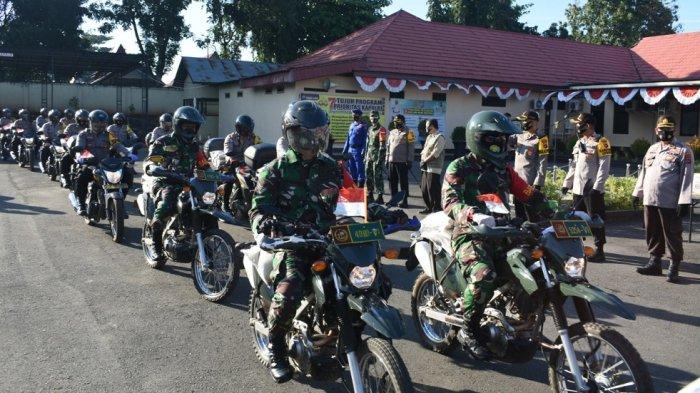 Maknai HUT Kemerdekaan, Tim Gabungan Polres Tanahlaut, Kodim dan Pemkab Tala Sebar Bantuan Sembako
