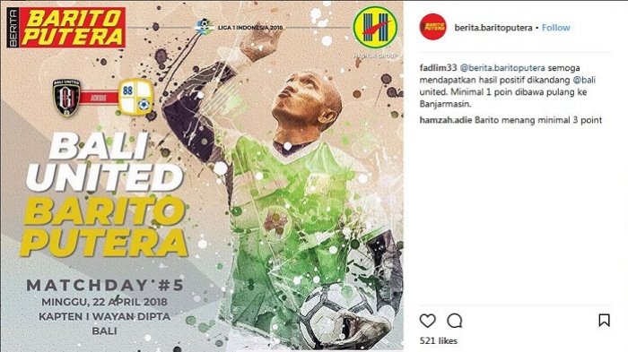 Jelang Bali United vs Barito Putera, Jacksen Ingin Pertahankan Momentum Kemenangan