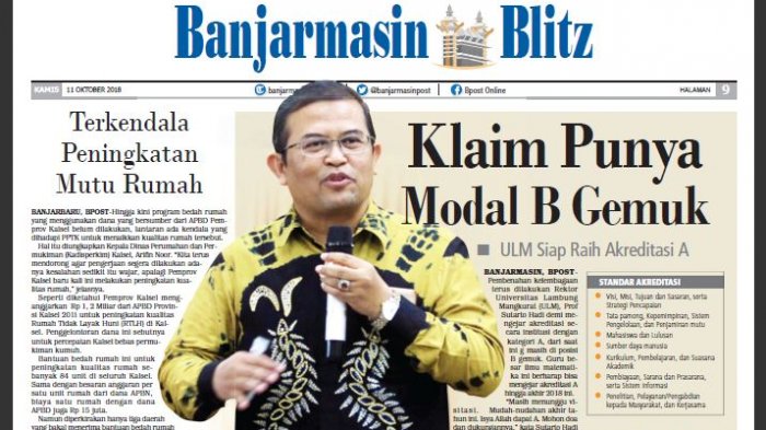 Asessor : ULM Masuk 24 Universitas yang Dapat Prioritas Dikti Meningkatkan Akreditasi B ke A