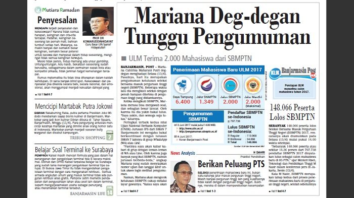 Sebanyak 148.066 Peserta Lolos SBMPTN