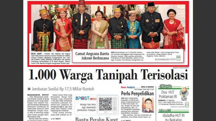 Jembatan Senilai Rp 17,5 Miliar Runtuh di Hari Kemerdekaan, 1.000 Lebih Warga Tanipah Terisolasi