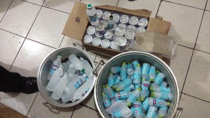 Polisi Amankan Penjual Minuman Keras, Alkohol dan Lem Fox di Guntung Manggis Kota Banjarbaru Kalsel