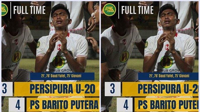 Skor Akhir Persipura U-20 Vs Barito Putera U-20 : 3-4, Kahar Mussakar Cetak 2 Gol