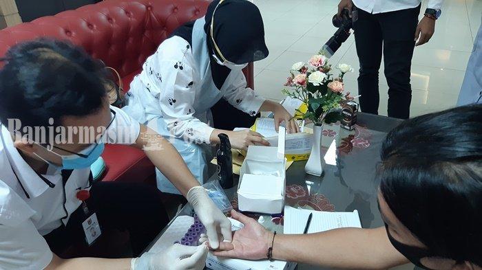 Awak Media di DPRD Provinsi Kalsel Jalani Rapid Test, Begini Hasilnya