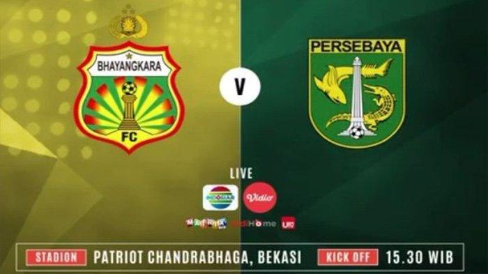 Link Live Streaming Bhayangkara FC vs Persebaya Liga 1 2019 Pekan 17, Siaran Langsung Indosiar