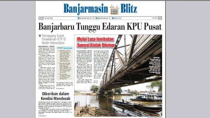 Pemancangan Tiang Pancang Segera Dilakukan, Jembatan Alalak Ditutup Senin ini