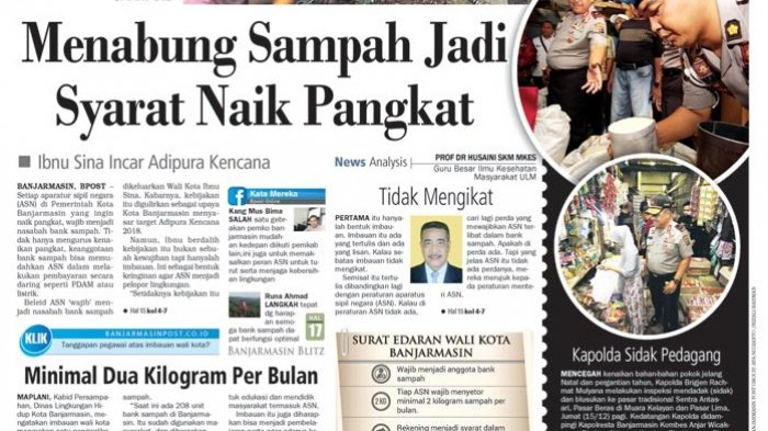 Kebijakan Wali Kota Ibnu Sina Wajibkan ASN Jadi Nasabah Bank Sampah Mendapat Apresiasi Anak Buah