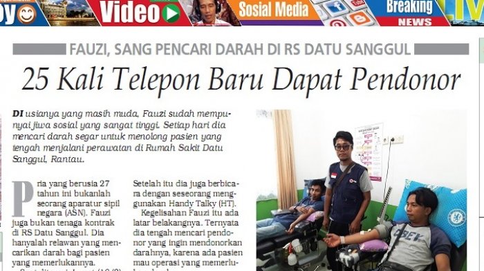 Pria Ini Hapal Jumlah Pendonor Serta Golongan Darahnya, Ternyata Ini yang Dilakukannya