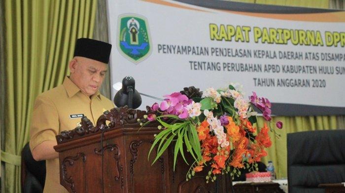 Bupati HSU H Abdul Wahid Sampaikan Rencana APBD Perubahan 2020