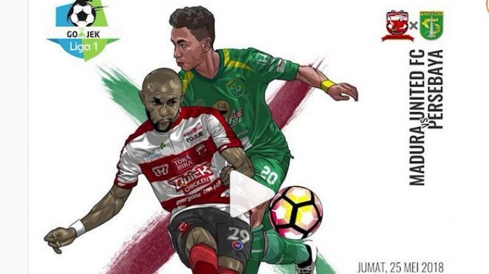 Hasil Skor Akhir Madura United vs Persebaya Liga 1 2018 - Skor 2-2, Tak Ada Gol di Babak Kedua