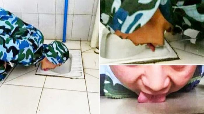 Untuk Mengetes Kebersihannya Cewek Ini Jilat Toilet