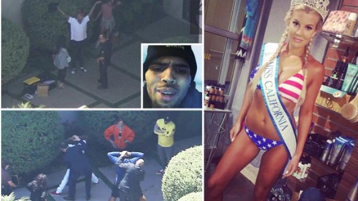 Gila, Mantan Pacar Rihanna, Chris Brown Todongkan Pistol ke Ratu Kecantikan California