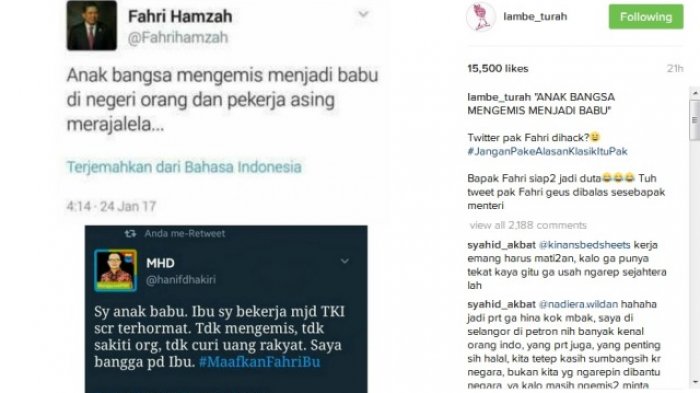 Menaker Balas Twett Fahri Hamzah,