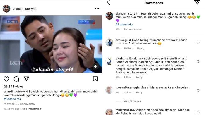 Adegan Mesra Arya Saloka dan Amanda Manopo di Ikatan Cinta Muncul Lagi, Fans Andin & Mas Al Bereaksi
