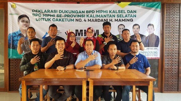 Dukung Mardani Caketum BPP Hipmi Kalsel 2019-2022, Hipmi Kalsel Deklarasikan Dukungan