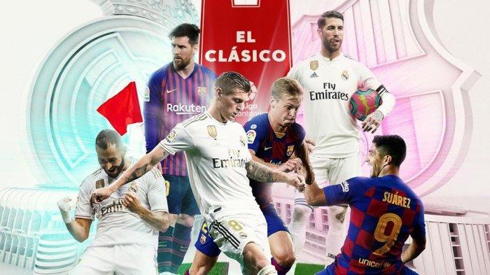 BERLANGSUNG! Link Streaming El Clasico Barcelona vs Real Madrid, Live TV Online Barca TV & ESPN +