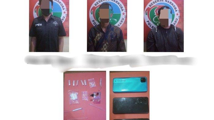 Tiga Pria Diciduk Personel Satresnarkoba Polres Banjarbaru di Loktabat Utara, Terbukti Simpan Sabu