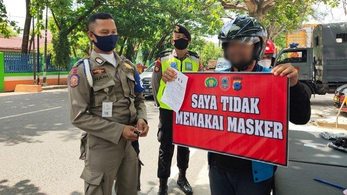 Operasi Yustisi di Lima Kecamatan Banjarmasin, Petugas Gabungan Keluarkan Teguran 65 Kali