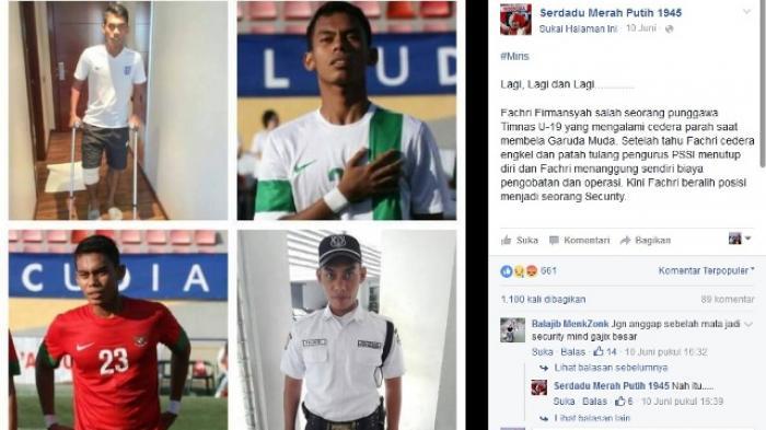 Mantan Pemain Garuda Muda Timnas U-19 Nasibnya Kini Jadi Security