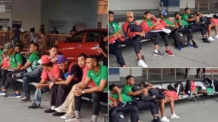 Foto-foto anggota timnas Timor Leste yang telat dijemput di bandara jelang persiapan untuk SEA Games 2019. 